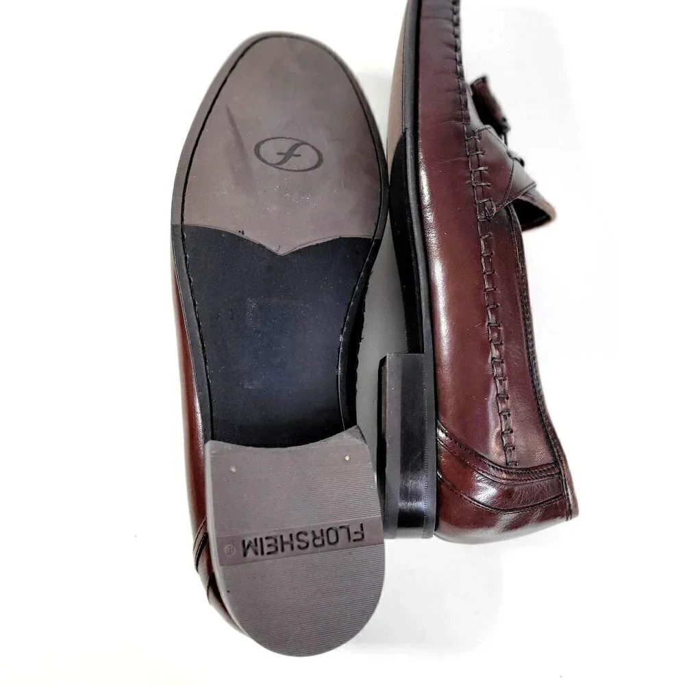 Florsheim Mens Brown Dress Tassel Loafer Men Shoes Size 10D